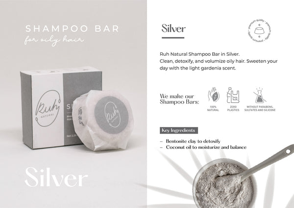 Shampoo bar for oily hair - Silver