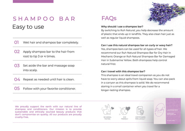 Shampoo bar for color treated hair - Lavender