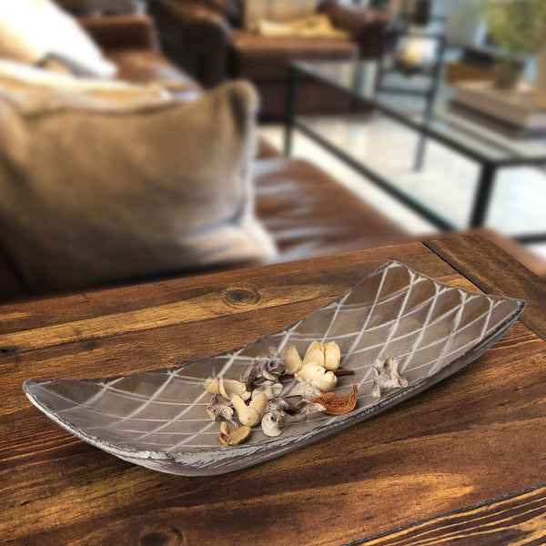 421 - Decorative Wooden Rectangular Tray
