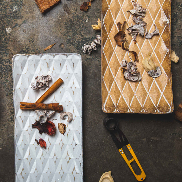 421 - Decorative Wooden Rectangular Tray