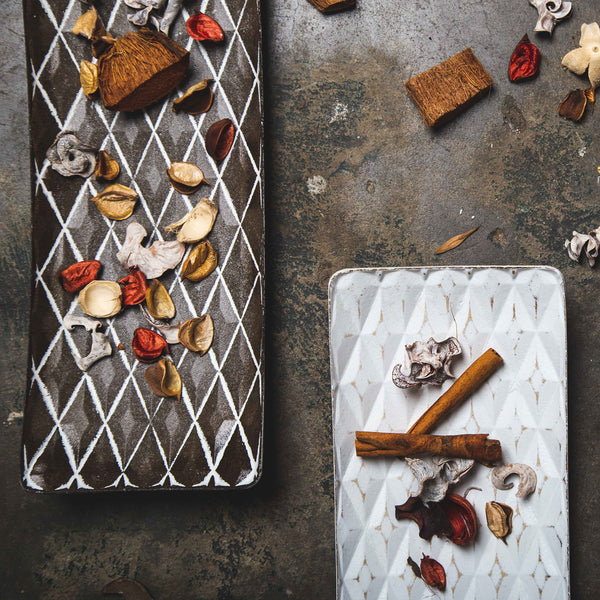 421 - Decorative Wooden Rectangular Tray