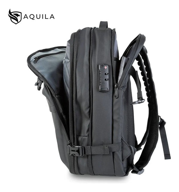 60L Vacuum Compression Travel Backpack with Electric Air Pum