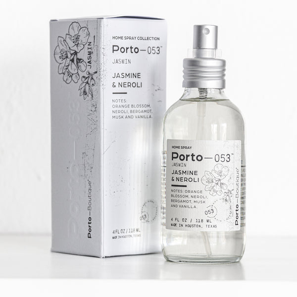 Room Spray – Linen & Fabric Freshener – High Fragrance Concentration Porto-053 – Vegan & Handmade in USA – 4 oz Clear Glass Bottle